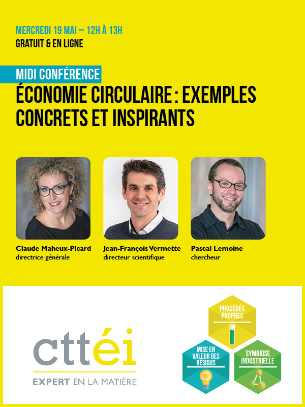 Économie circulaire: exemples concrets et inspirants | Centre de transfert technologique en écologie industrielle (CTTÉI)